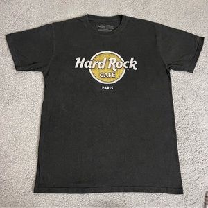 Hard Rock Cafe PARIS, black size medium Mens puffy letters .
